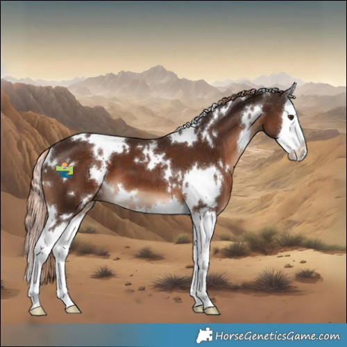 Horse Color:White Spotted Liver Chestnut Splash 
