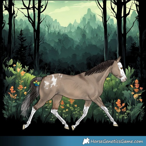 Horse Color:Brown Dun Splash Blanket