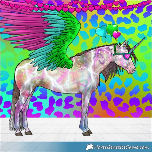 Horse Color:Nacre Red Onyx Ice Splash