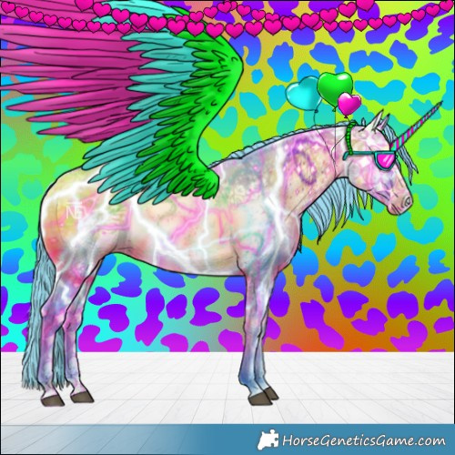 Horse Color:Watercolor Bay Ice Onyx Splash 