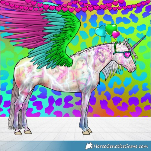 Horse Color:Nacre Red Onyx Ice Splash Leopard 