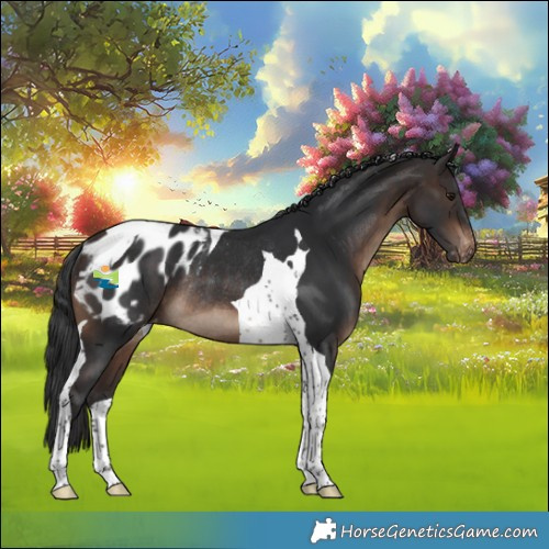Horse Color:Brown Tobiano Blanket Rabicano