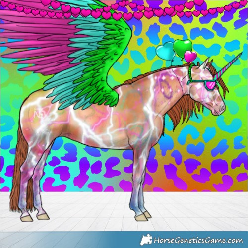 Horse Color:White Spotted Gold Champagne Onyx 