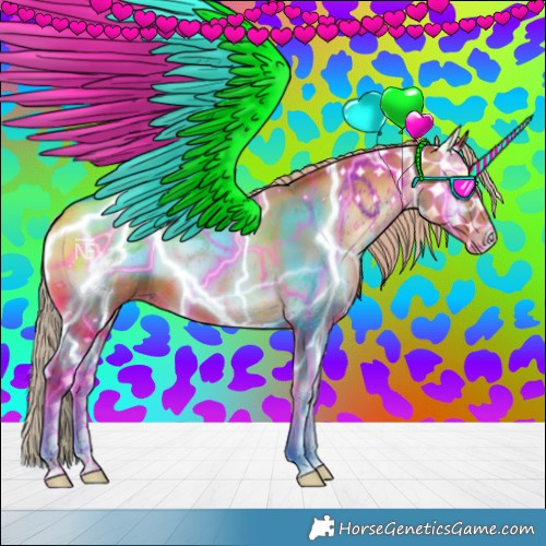 Horse Color:White Spotted Gold Champagne Onyx 