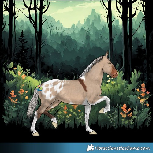 Horse Color:Silver Brown Dun Tobiano Blanket 