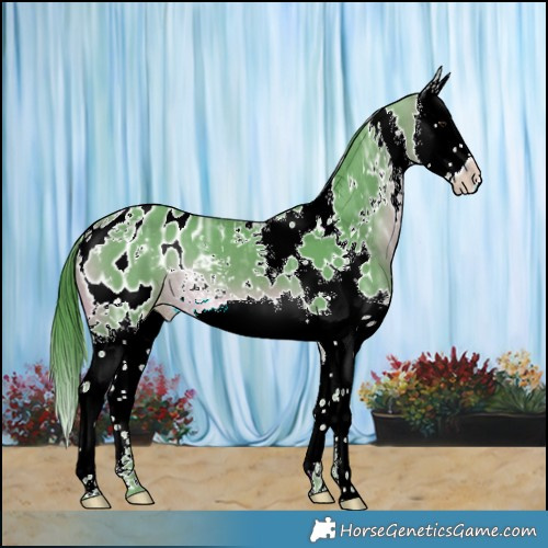 Horse Color:Watercolor White Spotted Brown Ice Splash Blanket