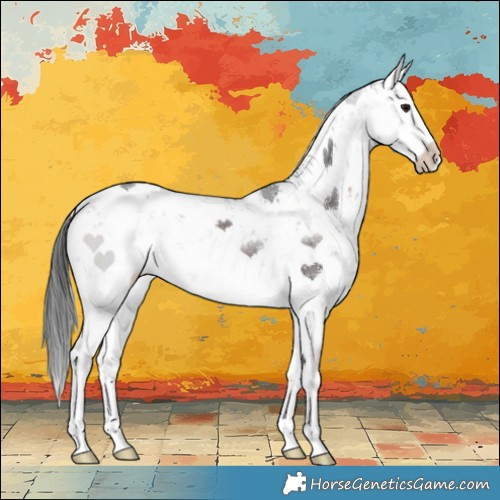 Horse Color:White Spotted Brown Mushroom Sabino 