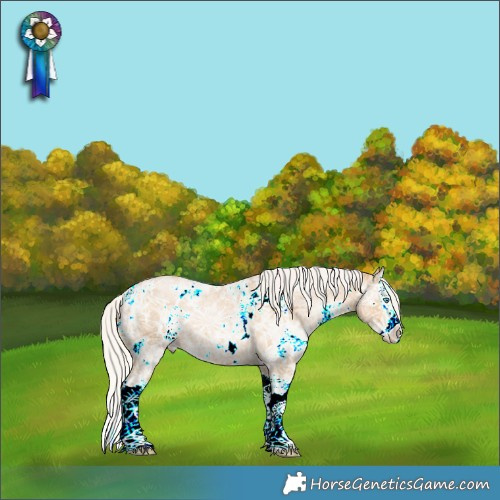 Horse Color:White Spotted Silver Buckskin Ice Pearl Splash 