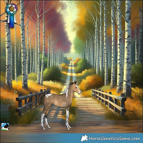 Horse Color:Buckskin Dun Splash Tobiano Varnish 