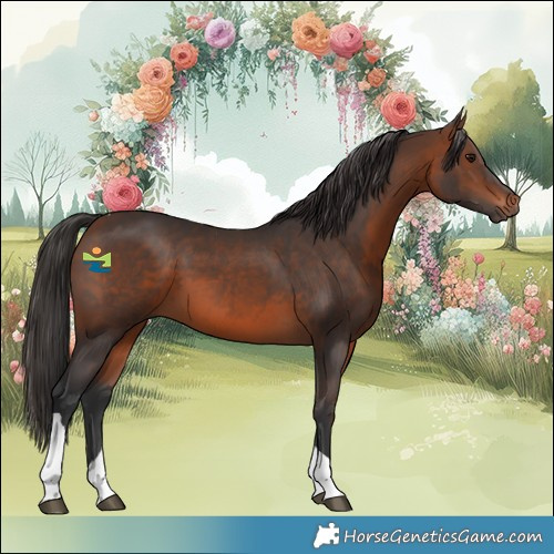 Horse Color:Brown Tobiano 