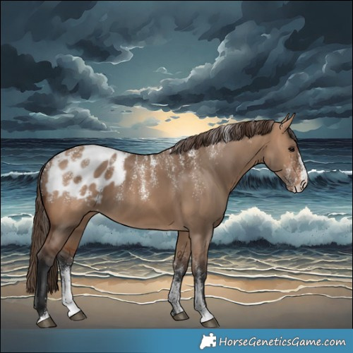 Horse Color:Powder White Bay Dun Blanket 