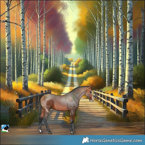 Horse Color:Bay Merle Splash Skewed LP Spotted