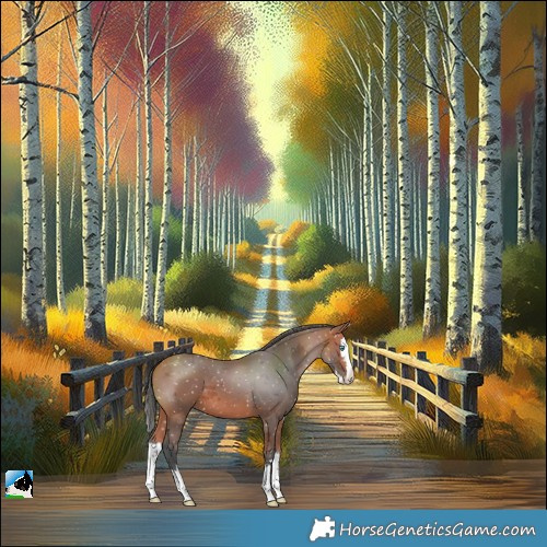 Horse Color:Bay Merle Splash Skewed LP Spotted 