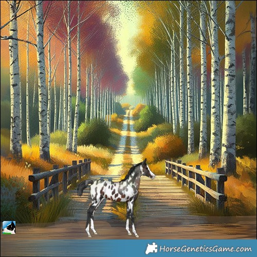 Horse Color:Brown Splash Skewed LP Spotted 