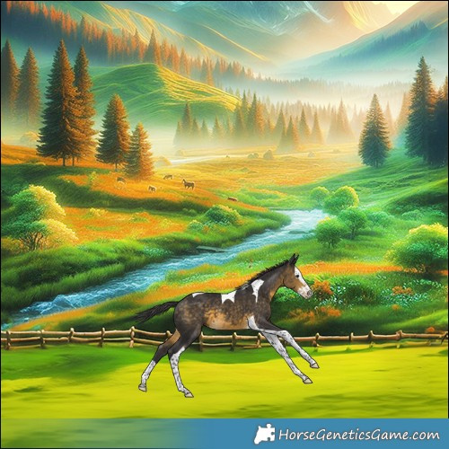 Horse Color:Buckskin Splash Tobiano 