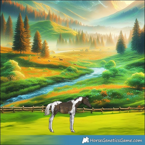 Horse Color:Silver Buckskin Tobiano 