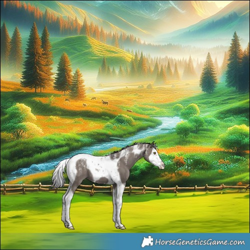 Horse Color:Powder White Smoky Grullo Splash Tobiano 