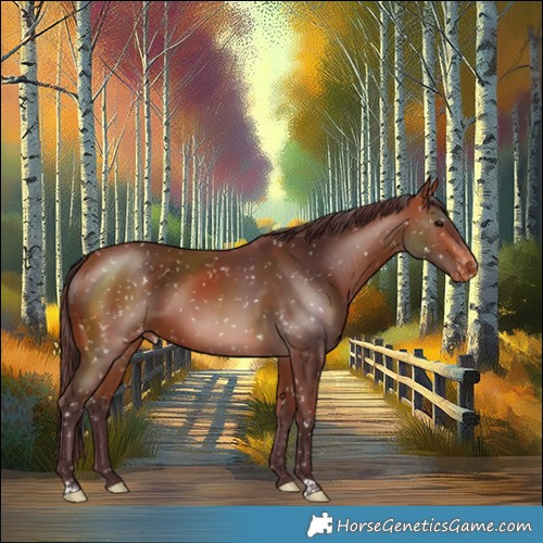 Horse Color:Chocolate Bay Snowflake Varnish