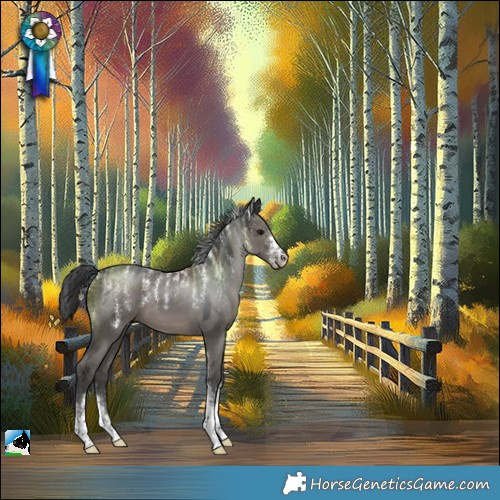 Horse Color:Powder White Grullo