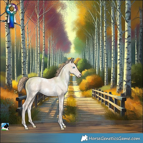 Horse Color:White Spotted Smoky Creme Dun 