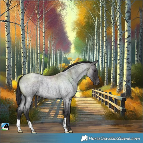 Horse Color:Smoky Blue Roan Varnish 