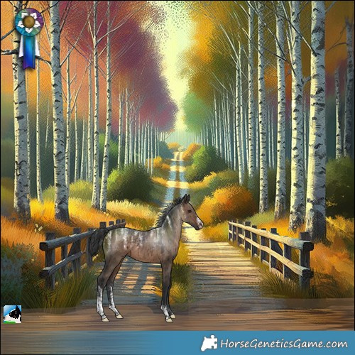 Horse Color:Powder White Brown Dun Brindle 