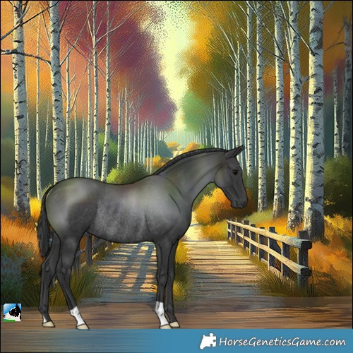 Horse Color:Black Rabicano