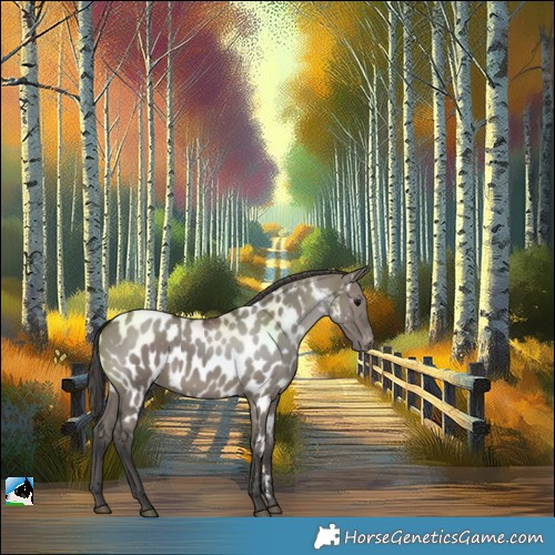 Horse Color:Grullo Mushroom Near Leopard Rabicano