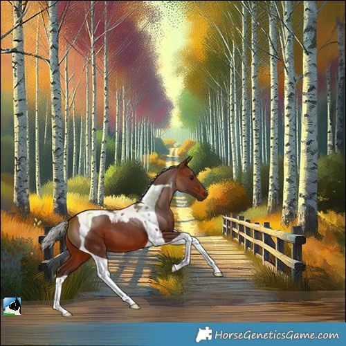 Horse Color:Silver Brown Tobiano 