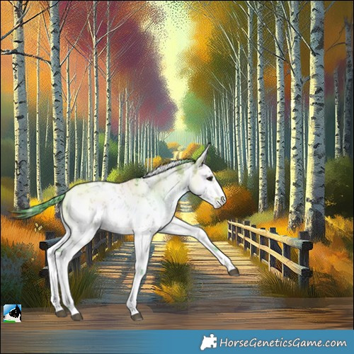 Horse Color:Watercolor White Spotted Brown Dun Sabino 
