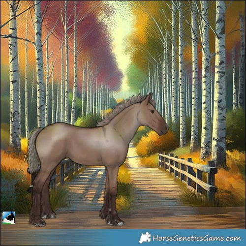 Horse Color:Liver Red Dun Mushroom