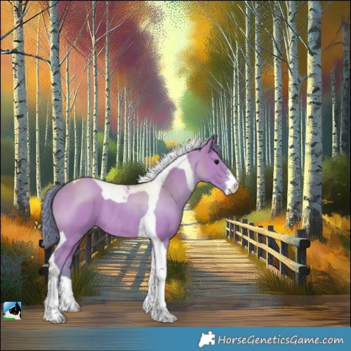 Horse Color:Watercolor Smoky Grullo Sabino Tobiano Rabicano 