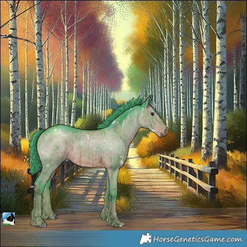 Horse Color:Watercolor White Spotted Liver Red Dun Brindle
