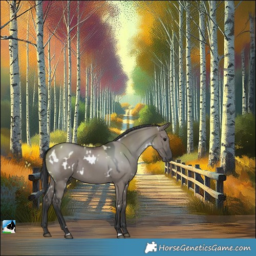 Horse Color:White Spotted Grullo Rabicano 