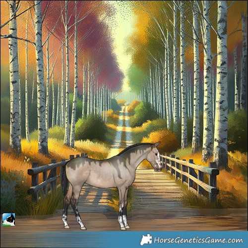 Horse Color:Brown Dun Sabino Rabicano 