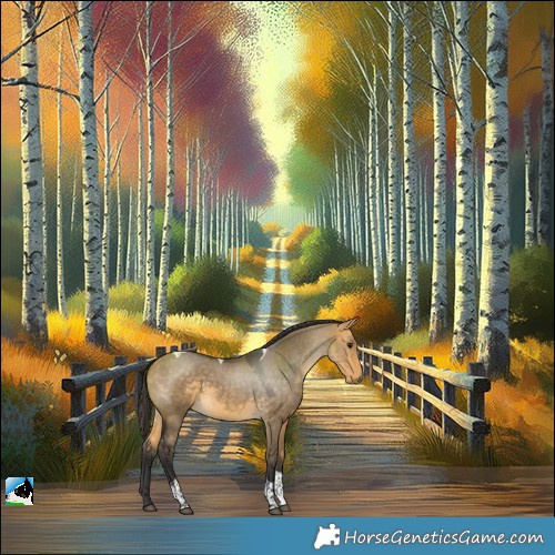 Horse Color:Buckskin Dun Tobiano Rabicano 