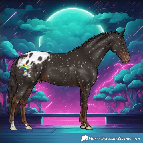 Horse Color:Liver Chestnut Snowflake Varnish