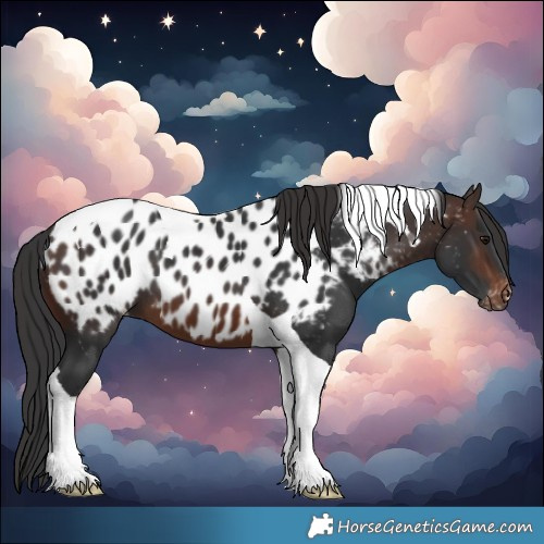 Horse Color:Brown Tobiano Near Leopard 