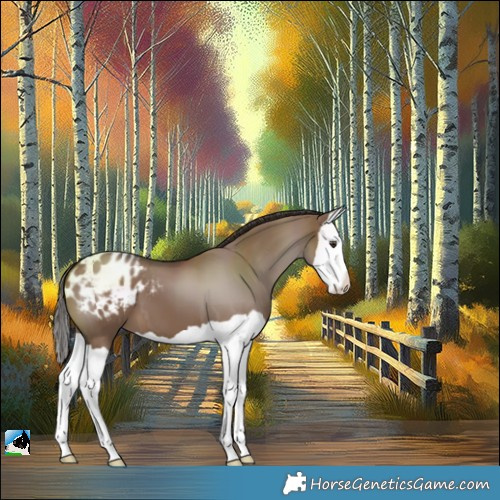 Horse Color:Liver Red Dun Splash Varnish
