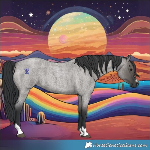 Horse Color:Grullo Roan 