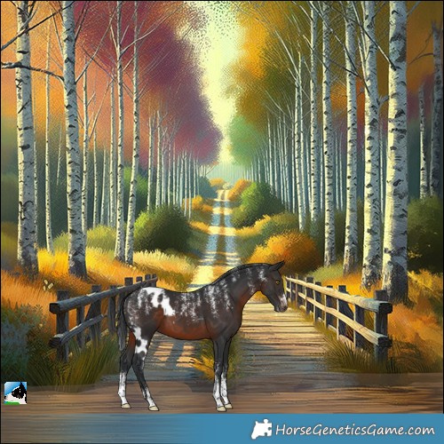 Horse Color:Powder White Brown Skewed LP Spotted 