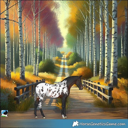 Horse Color:Brown Skewed LP Spotted 