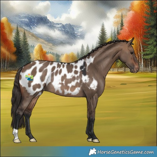 Horse Color:Brown Dun Blanket Rabicano 