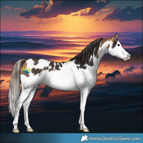 Horse Color:Buckskin Splash Skewed LP Spotted