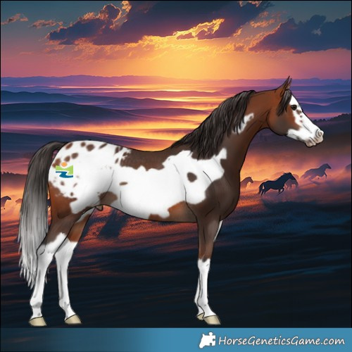 Horse Color:Bay Splash Frame Blanket Rabicano