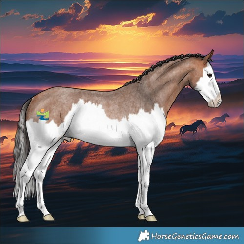 Horse Color:Bay Roan Splash Rabicano 
