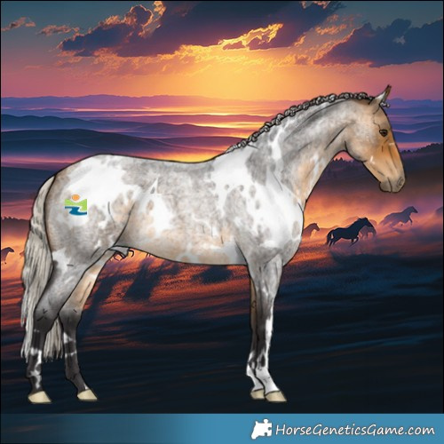 Horse Color:White Spotted Silver Buckskin Roan 