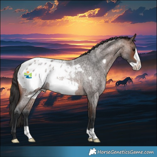 Horse Color:Brown Roan Frame Blanket Rabicano 