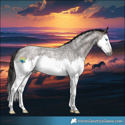 Horse Color:Gray Bay Roan Splash