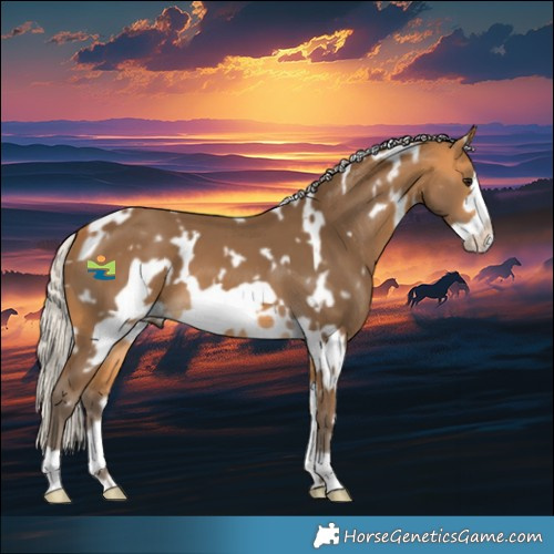 Horse Color:White Spotted Silver Buckskin Frame